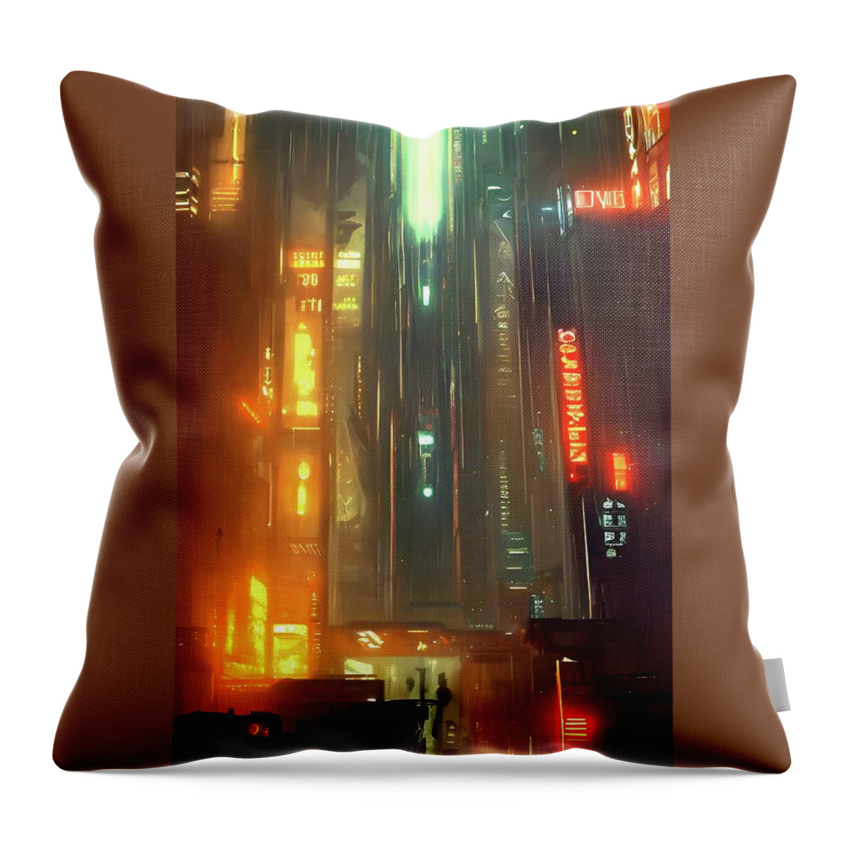 Blade Runner Throw Pillow featuring the digital art Blade Runner Nexus 2 by Fred Larucci