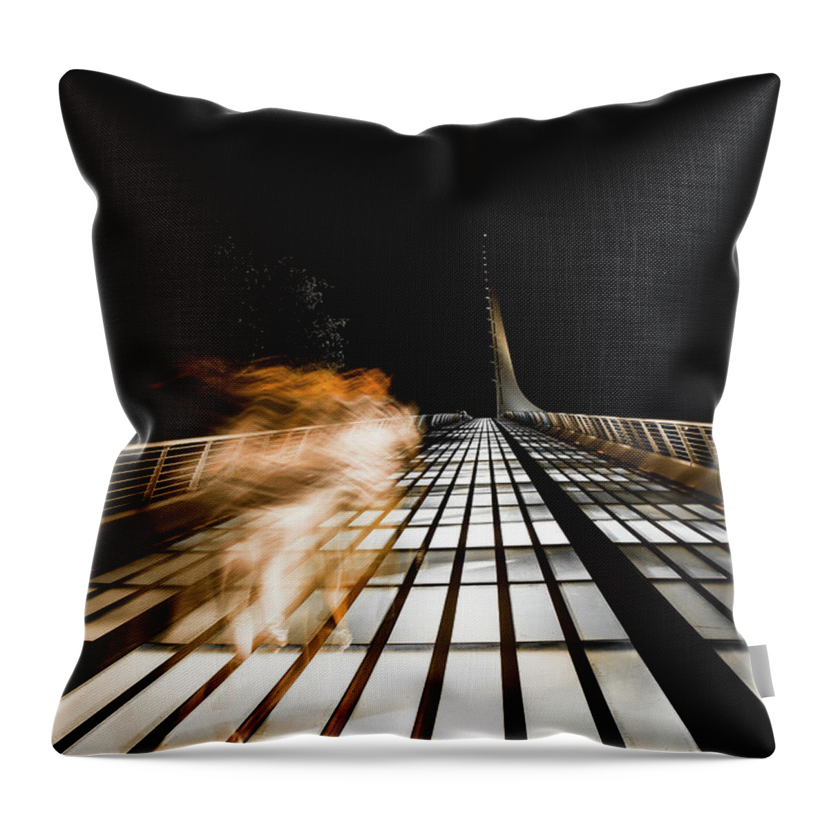 Blur Throw Pillow featuring the photograph Blazing with Life by Alex Lapidus