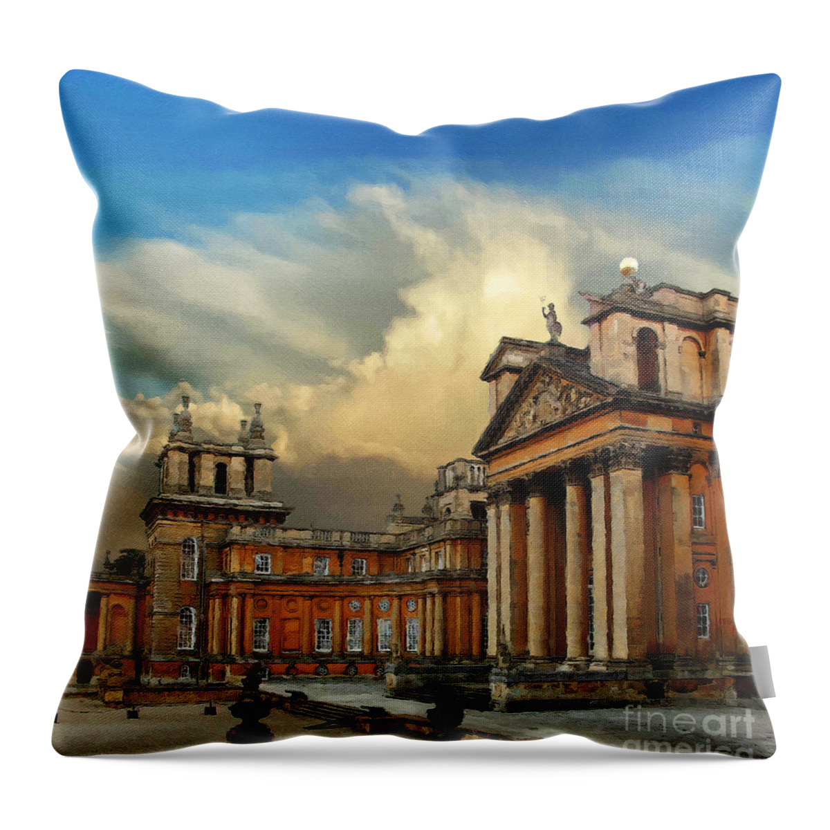 Winston Churchill Throw Pillow featuring the photograph Blenheim Palace Three by Brian Watt