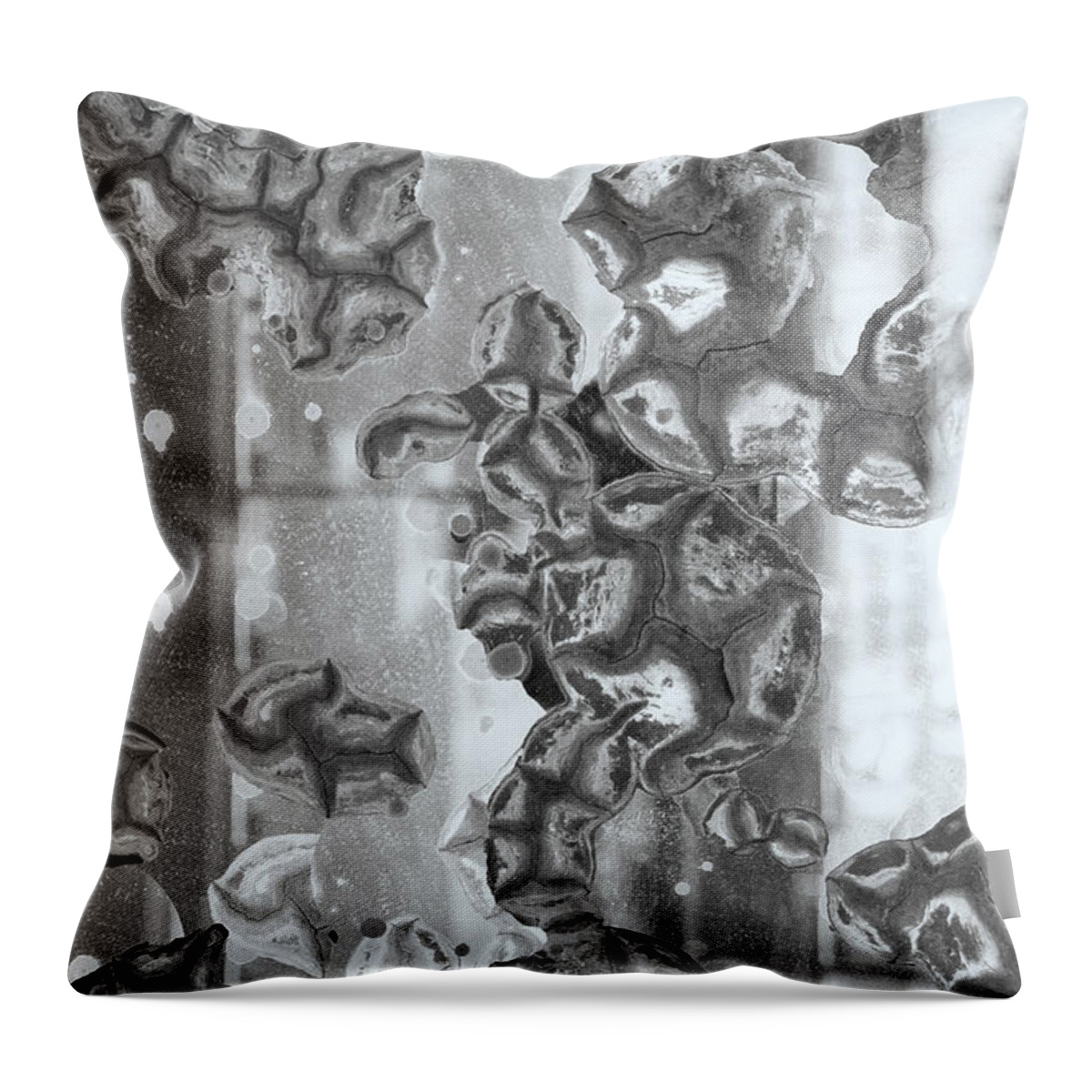 Abstract Throw Pillow featuring the photograph Bloom Series Blue by Jessica Levant