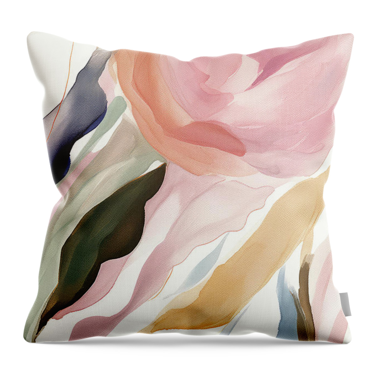 Abstract Throw Pillow featuring the painting Blooming Radiance by Greg Collins