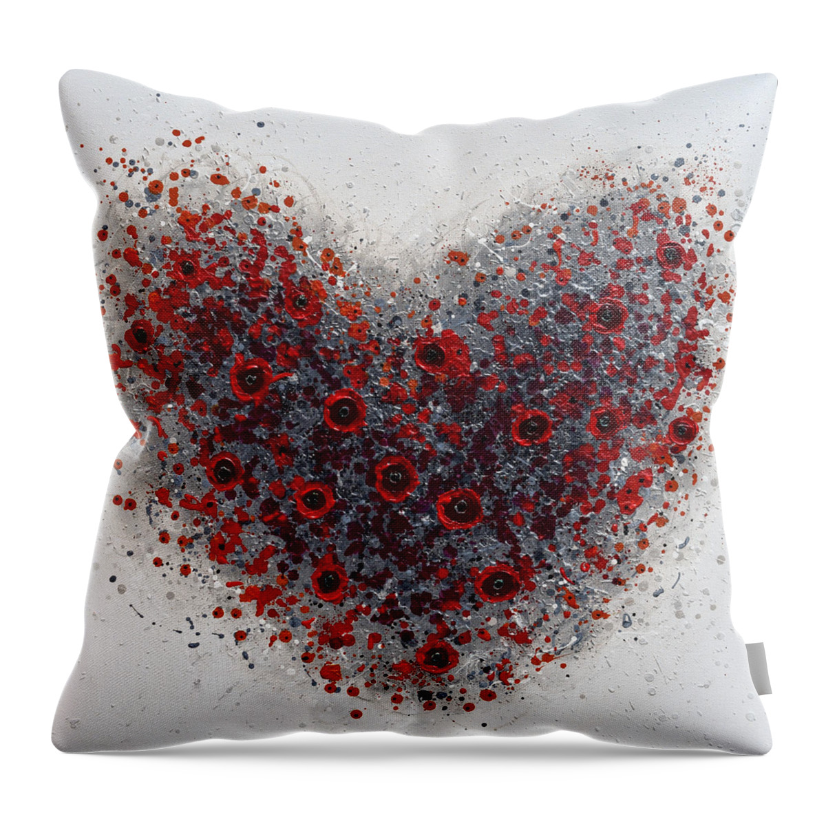 Heart Throw Pillow featuring the painting Blooming with Love by Amanda Dagg