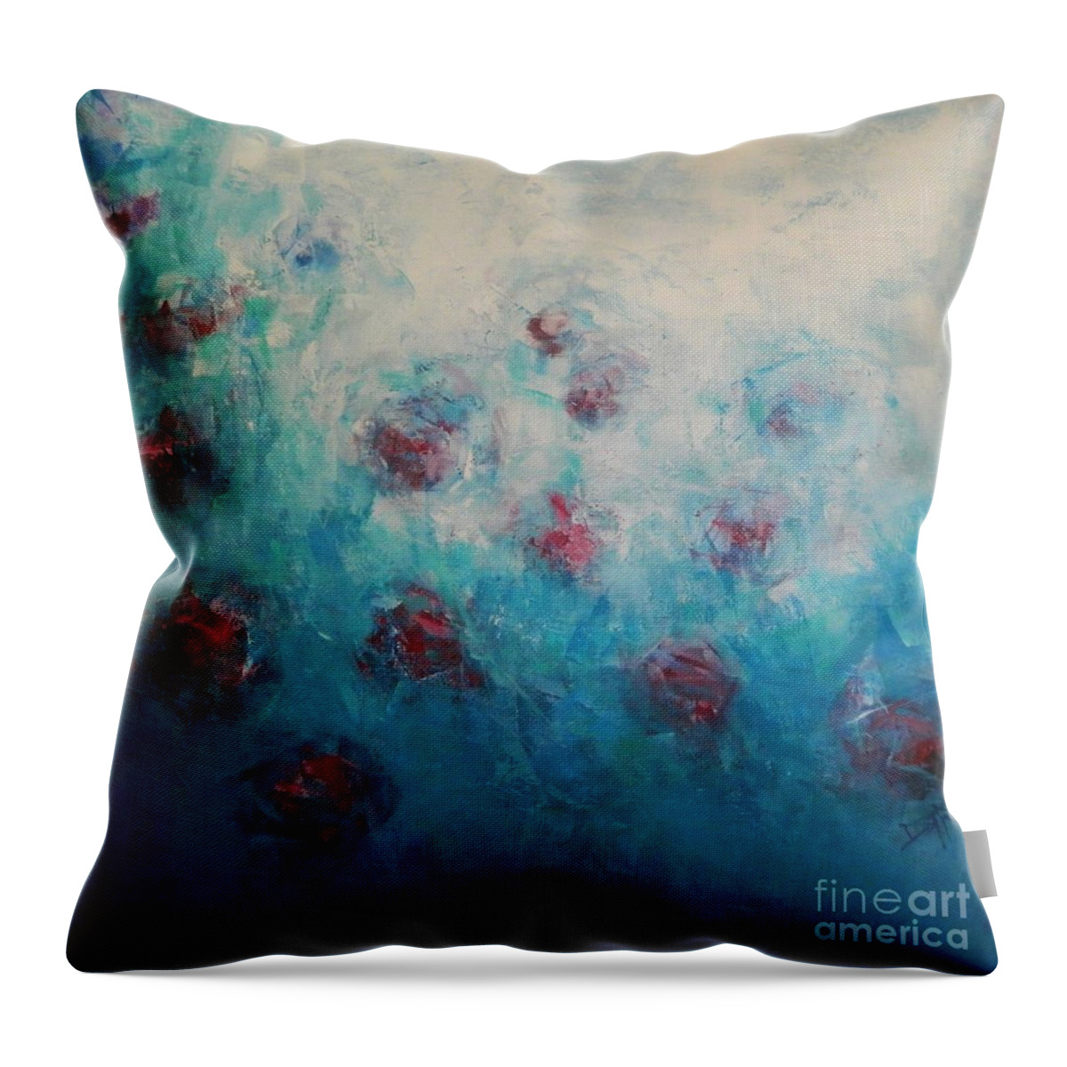 Abstract Throw Pillow featuring the painting Blowin' in the Wind by Dan Campbell
