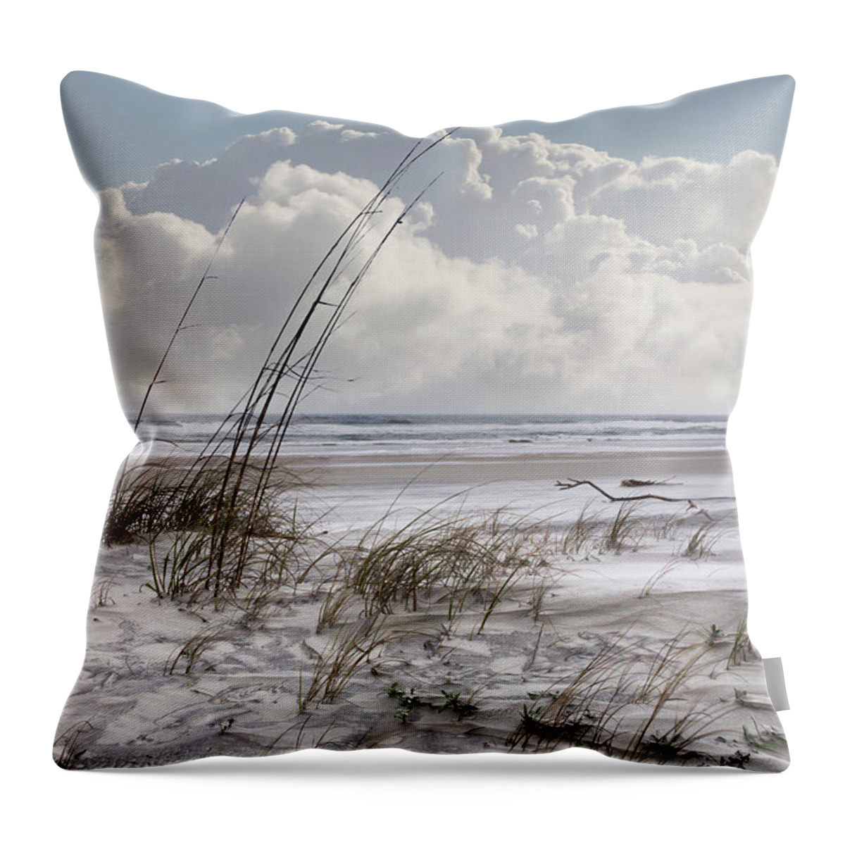 Clouds Throw Pillow featuring the photograph Blowing with the Breeze II by Debra and Dave Vanderlaan