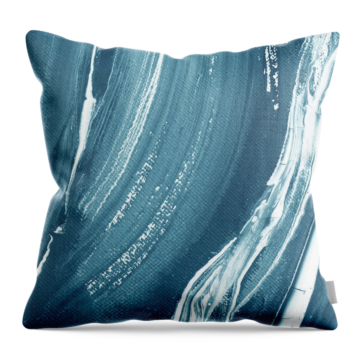Teal Blue Throw Pillow featuring the painting Blue And Gorgeous Wave Of The Sea Beach House Ocean Art X by Irina Sztukowski