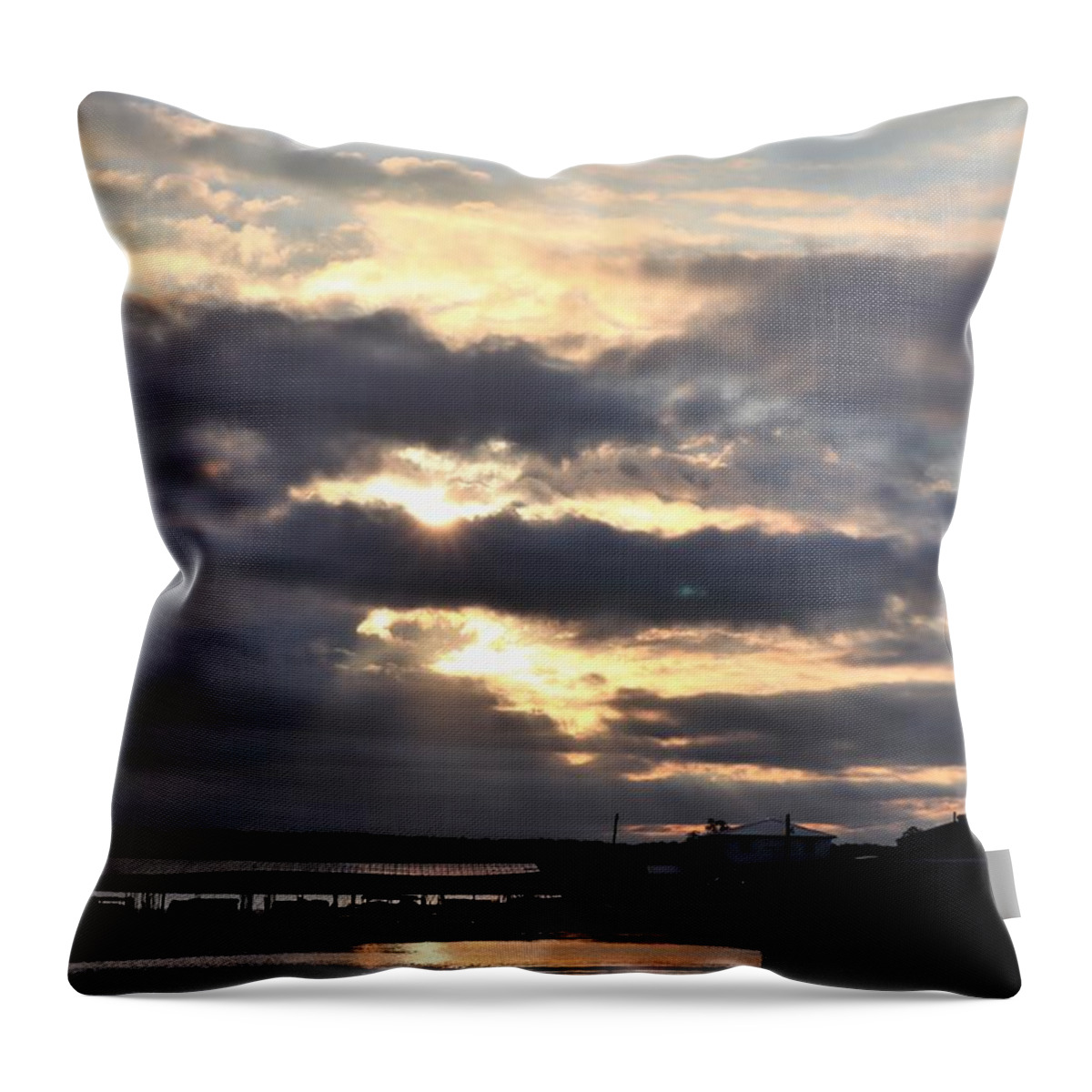 Blue Throw Pillow featuring the photograph Blue Believing Sunrise by Ed Williams