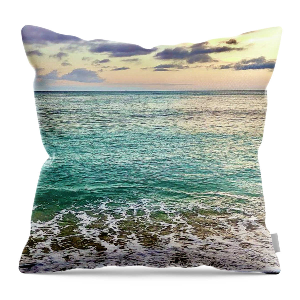 Blue Hawaii Throw Pillow featuring the photograph Blue Hawaii by Carol Riddle