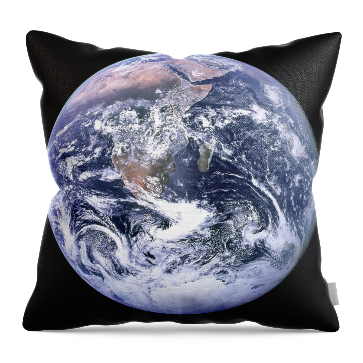 Nasa Throw Pillow featuring the photograph Blue Marble - Image of the Earth from Apollo 17 by Eric Glaser