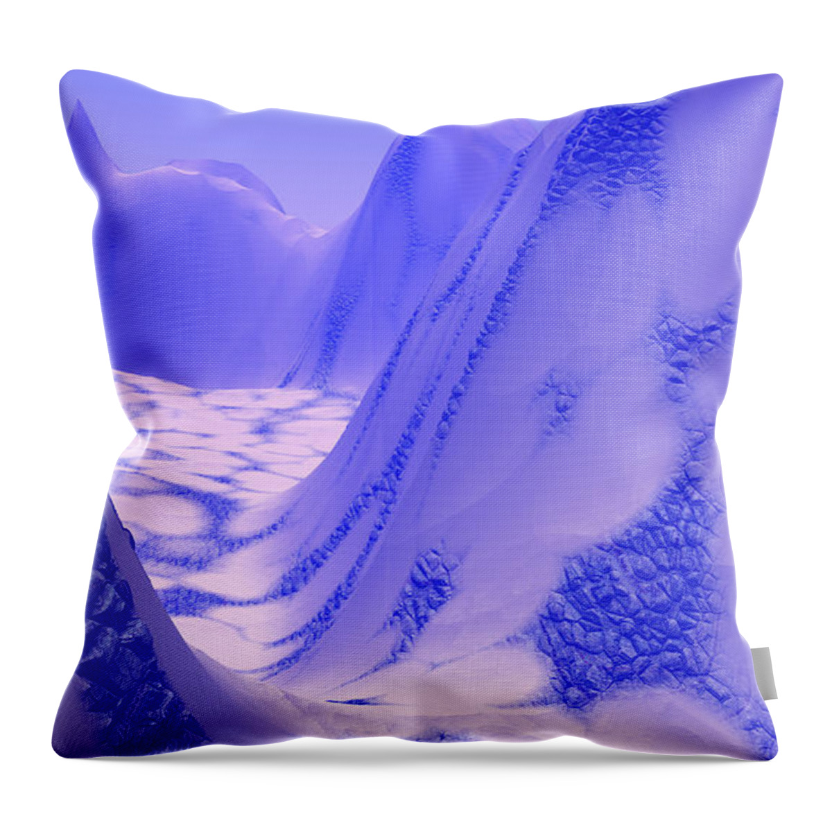 Skin Throw Pillow featuring the digital art Blue Reptile Planet by Bernie Sirelson