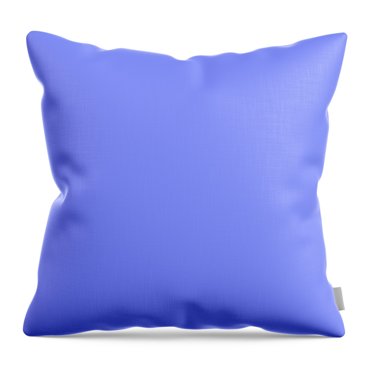 Blue Throw Pillow featuring the digital art Blue Solid Color match for Love and Peace Design by Delynn Addams