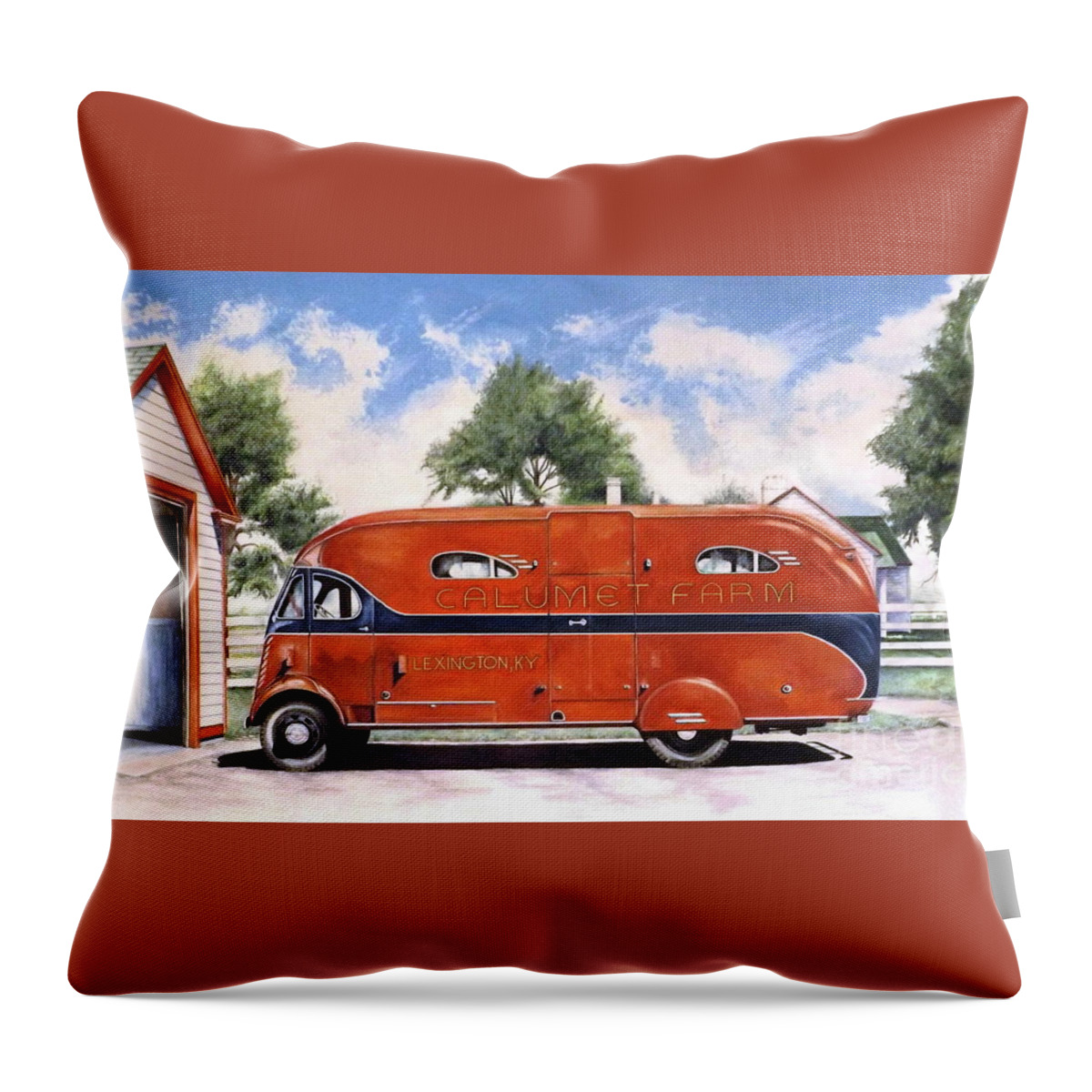 Drawing Throw Pillow featuring the drawing Bluegrass Memories by David Neace CPX