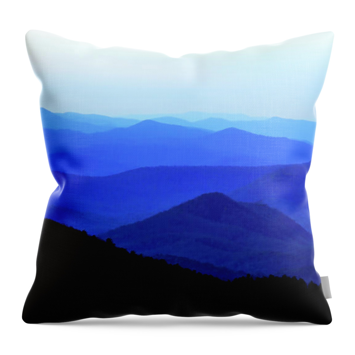 Scenic-blueridge-mountains-parkway Throw Pillow featuring the photograph Blueridge Mountains - Parkway View by Scott Cameron