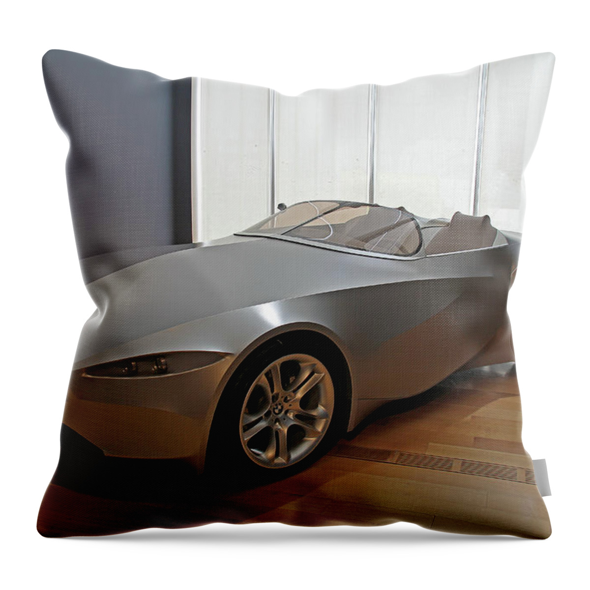 Automobile Throw Pillow featuring the photograph BMW 2001 Gina Light Visionary Model by Richard Krebs