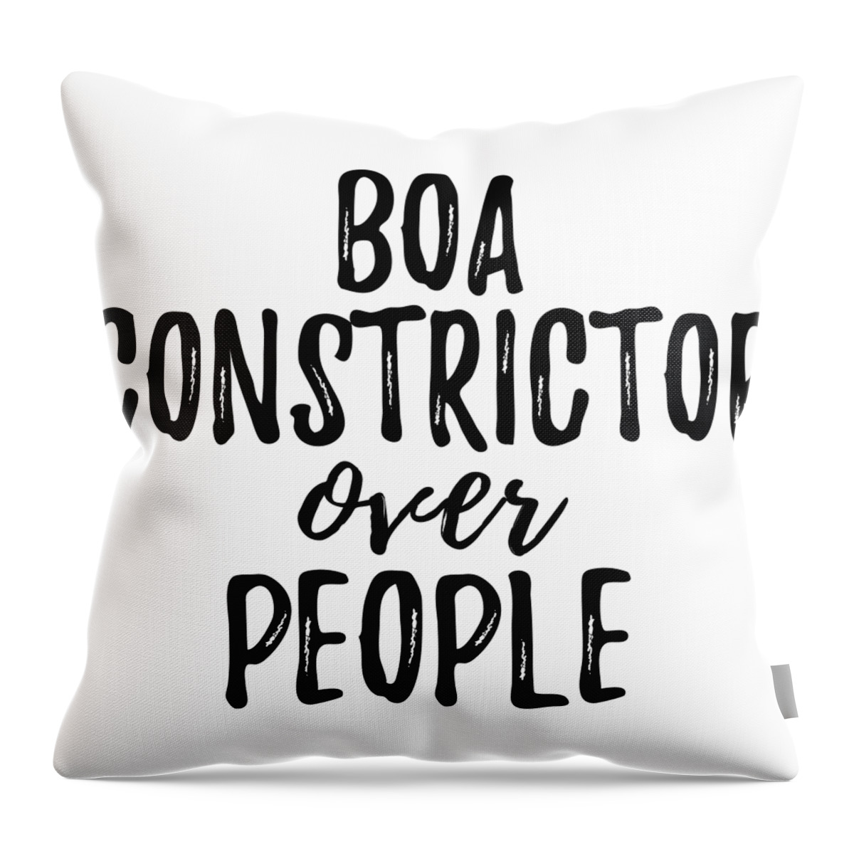 Boa Constrictor Throw Pillow featuring the digital art Boa Constrictor Over People by Jeff Creation