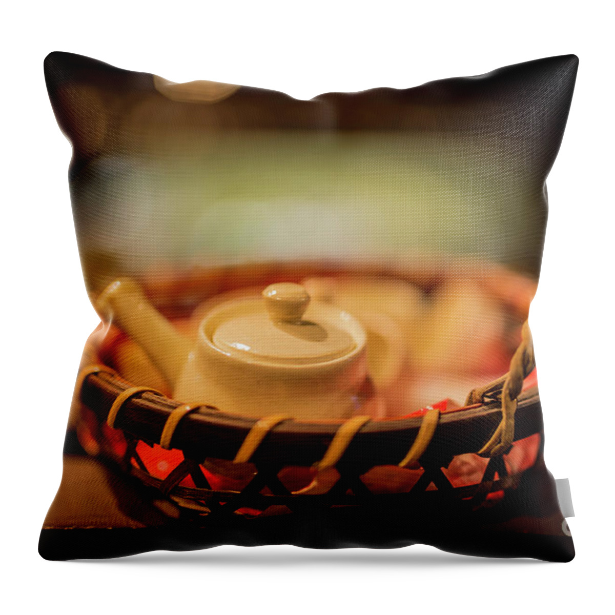 Still Life Throw Pillow featuring the photograph Bokeh by Eva Lechner