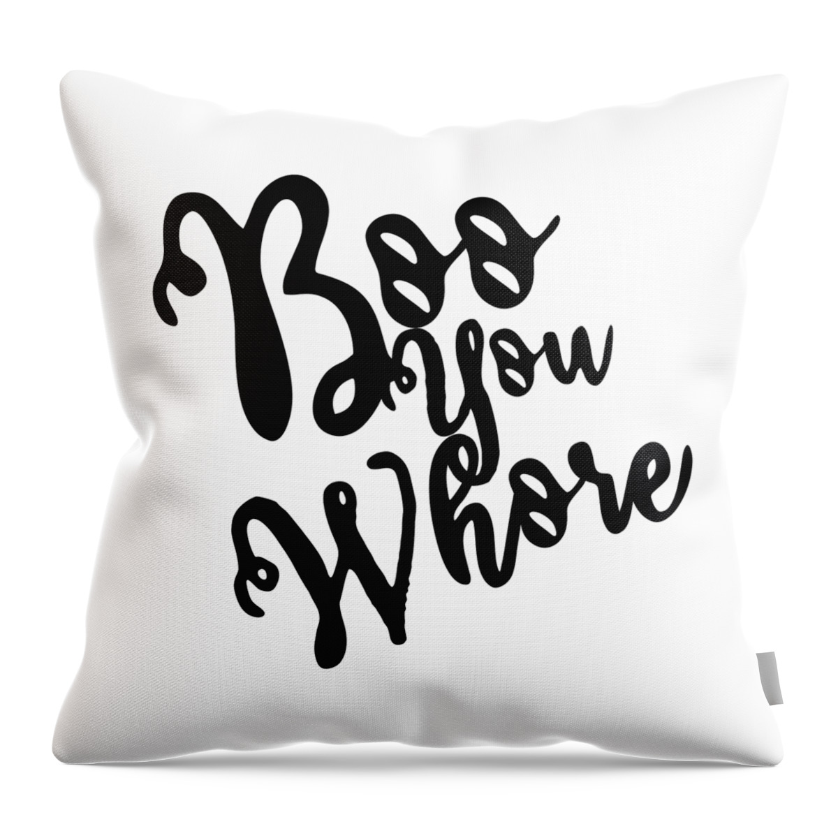 Cool Throw Pillow featuring the digital art Boo You Whore by Flippin Sweet Gear