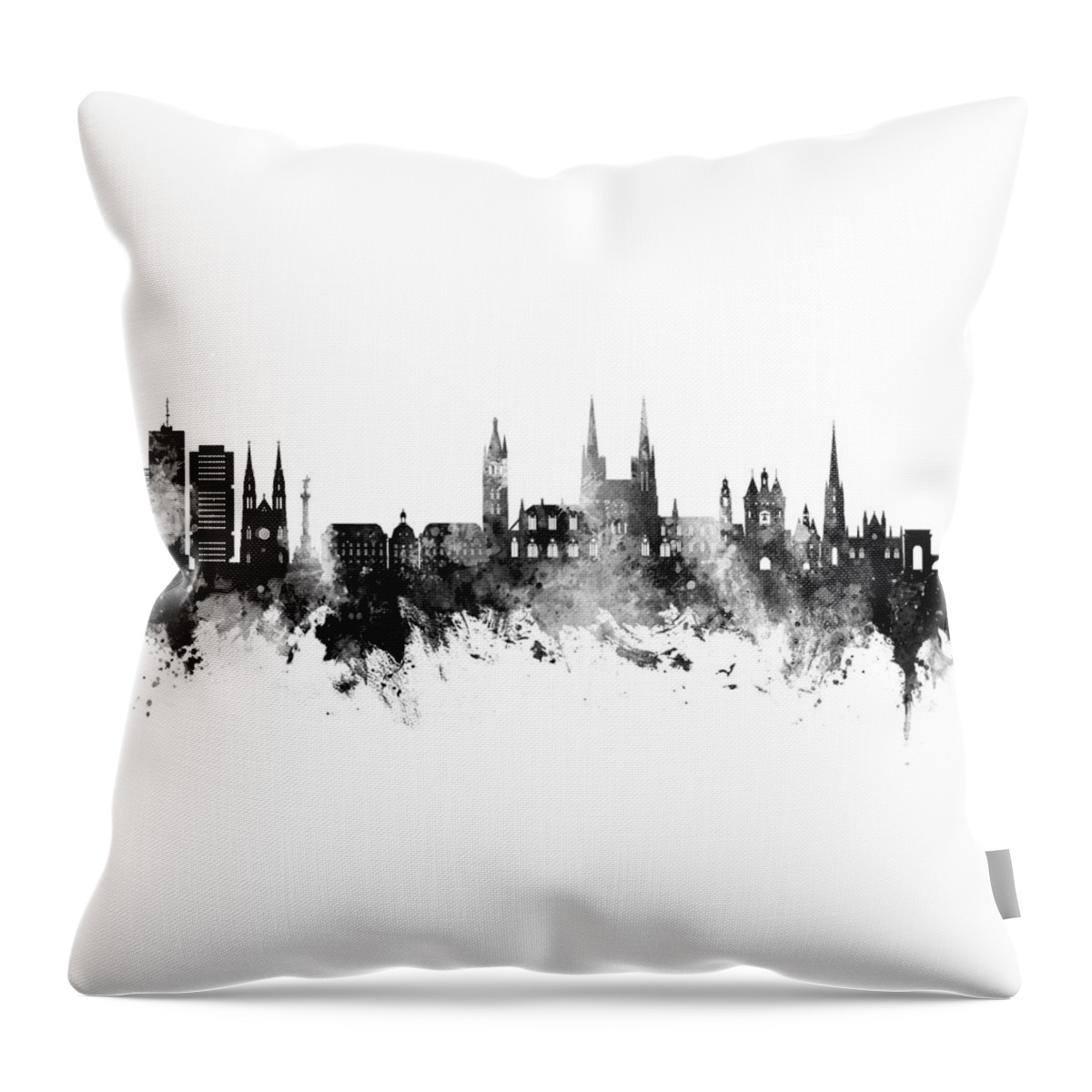 Bordeaux Throw Pillow featuring the digital art Bordeaux France Skyline #17 by Michael Tompsett