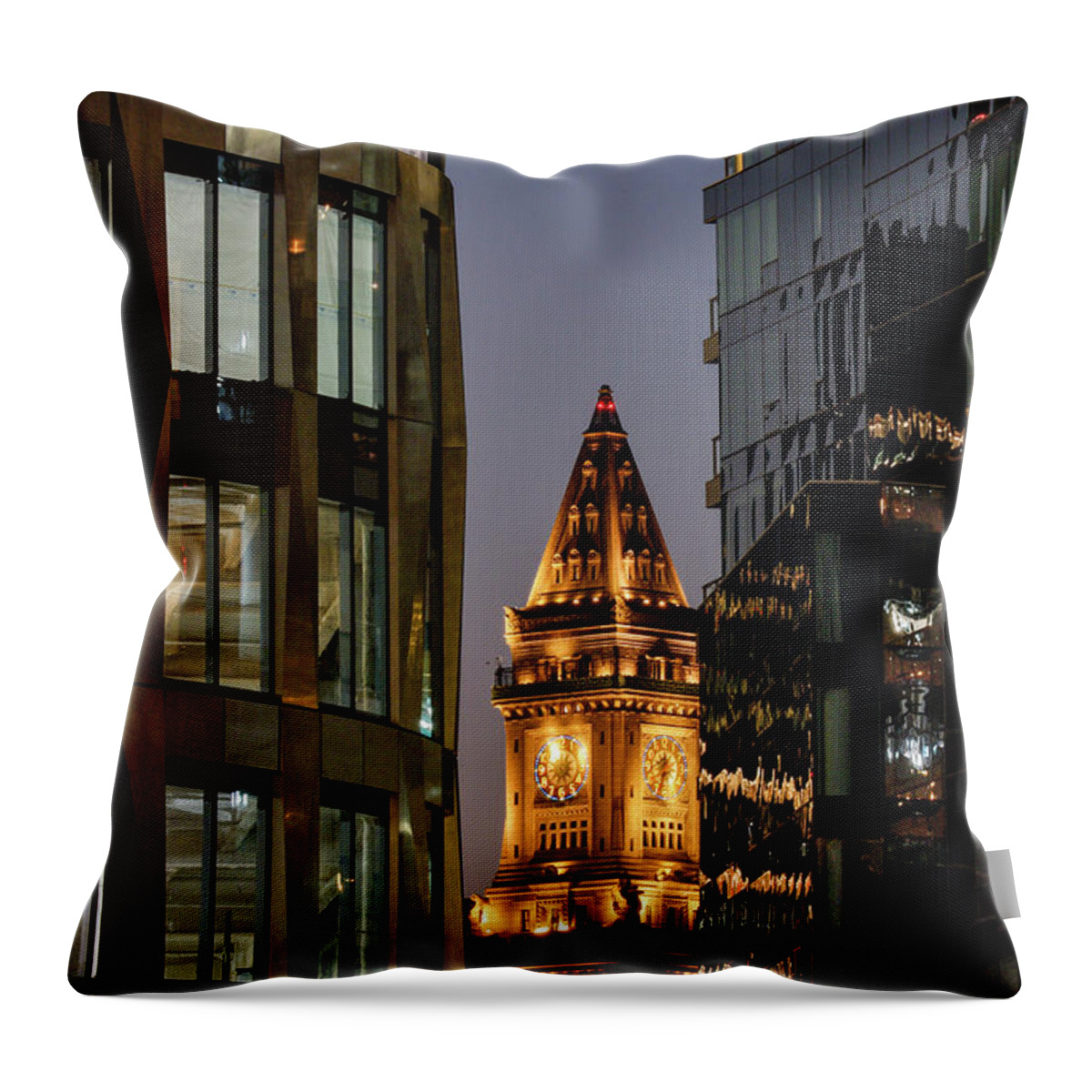 American Throw Pillow featuring the photograph Boston by Alexander Farnsworth