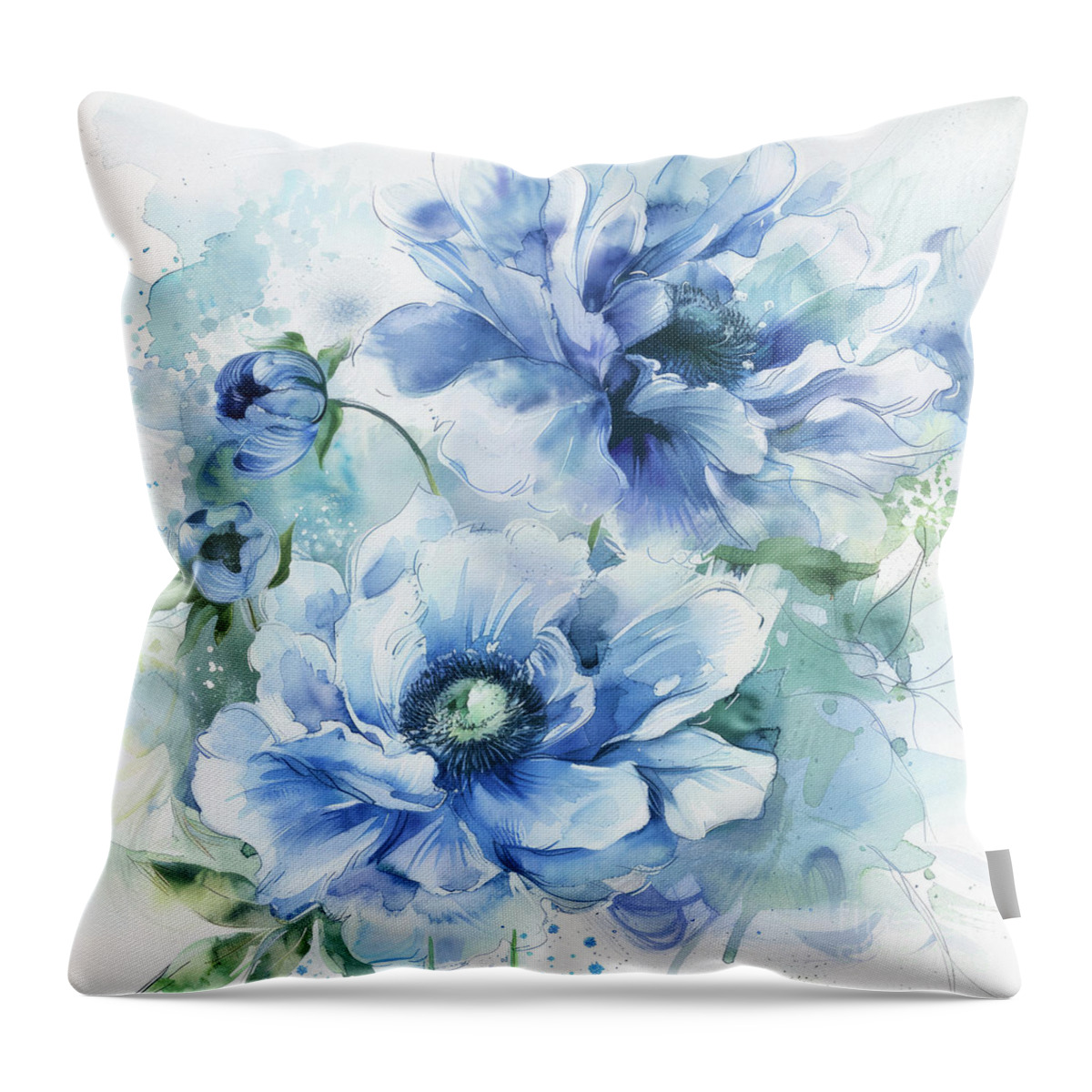 Flower Throw Pillow featuring the painting Botanical Bliss 2 by Tina LeCour
