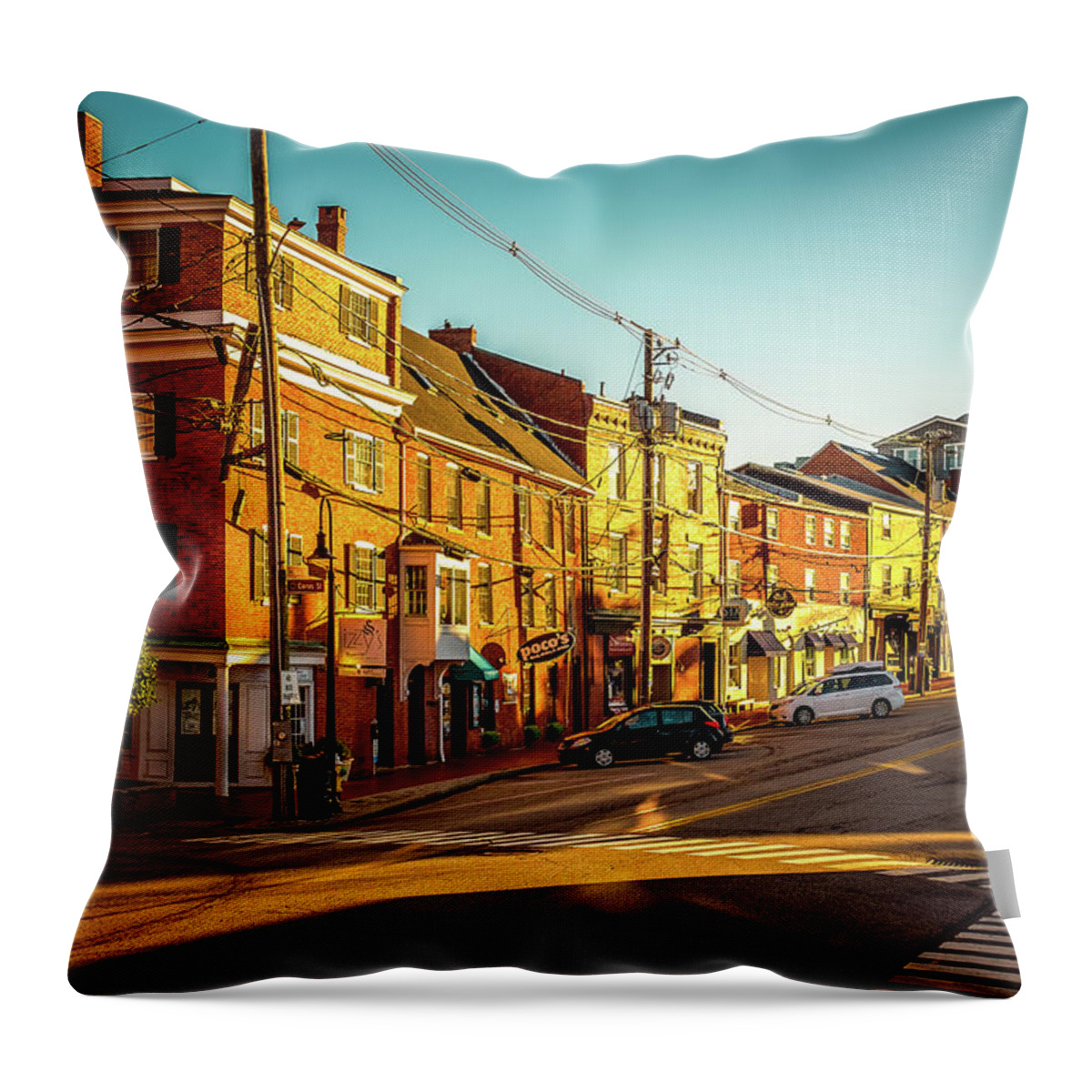 Architecture Throw Pillow featuring the photograph Bow Street  by Jeff Sinon