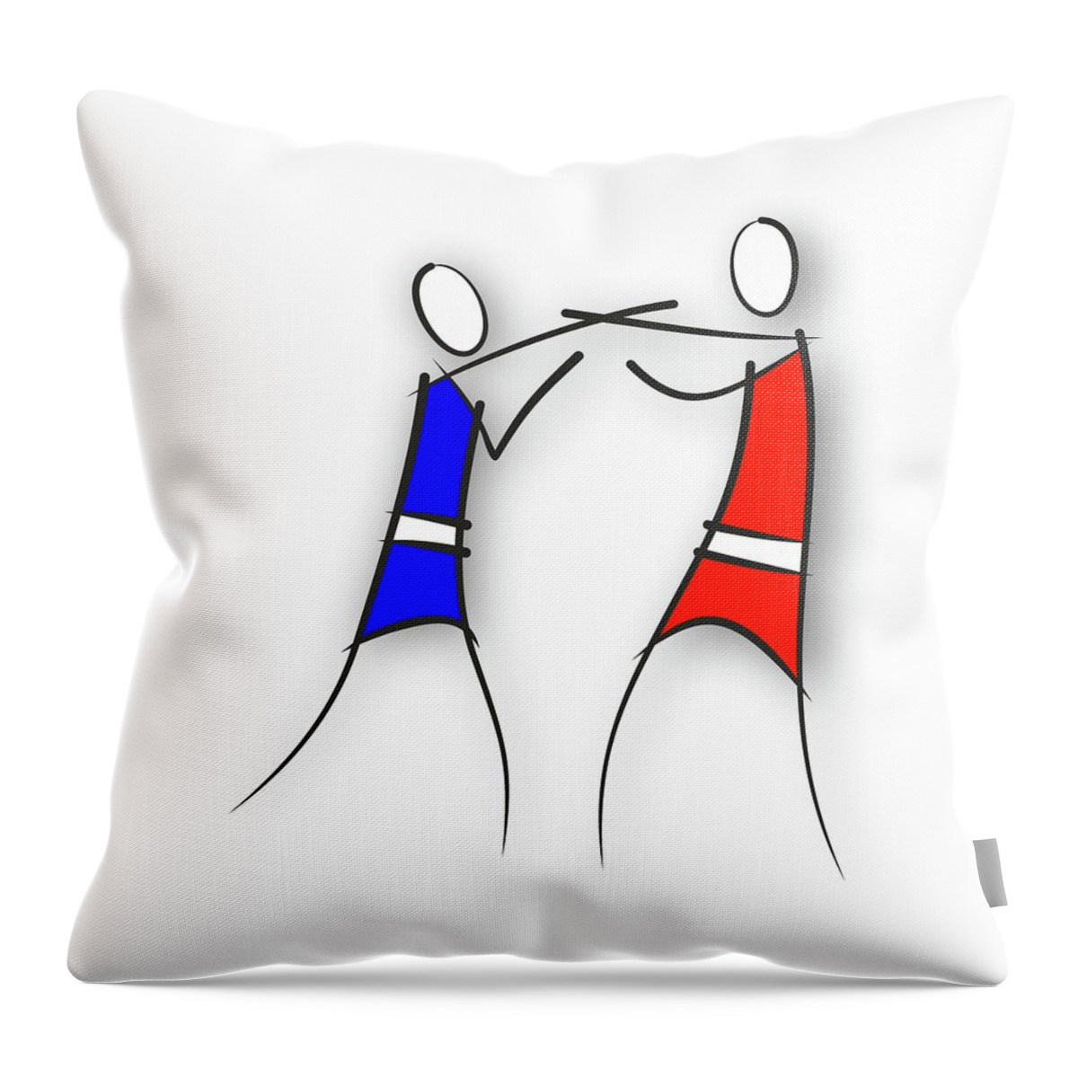 Sports Throw Pillow featuring the digital art Boxing s by Pal Szeplaky