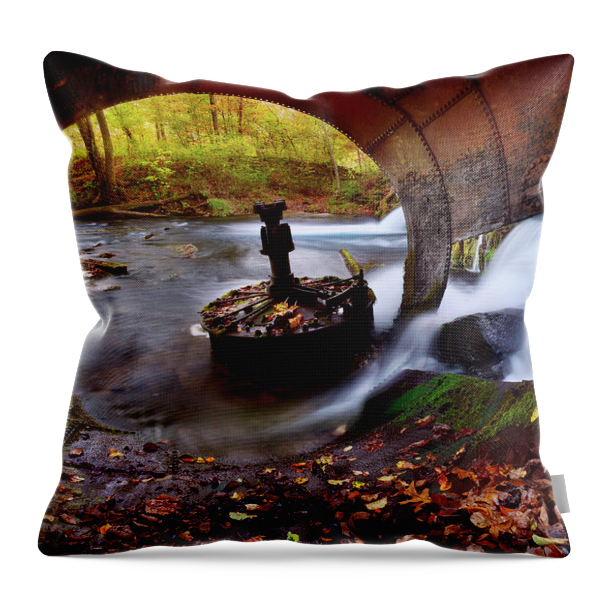 Mill Throw Pillow featuring the photograph Boze Mill by Robert Charity