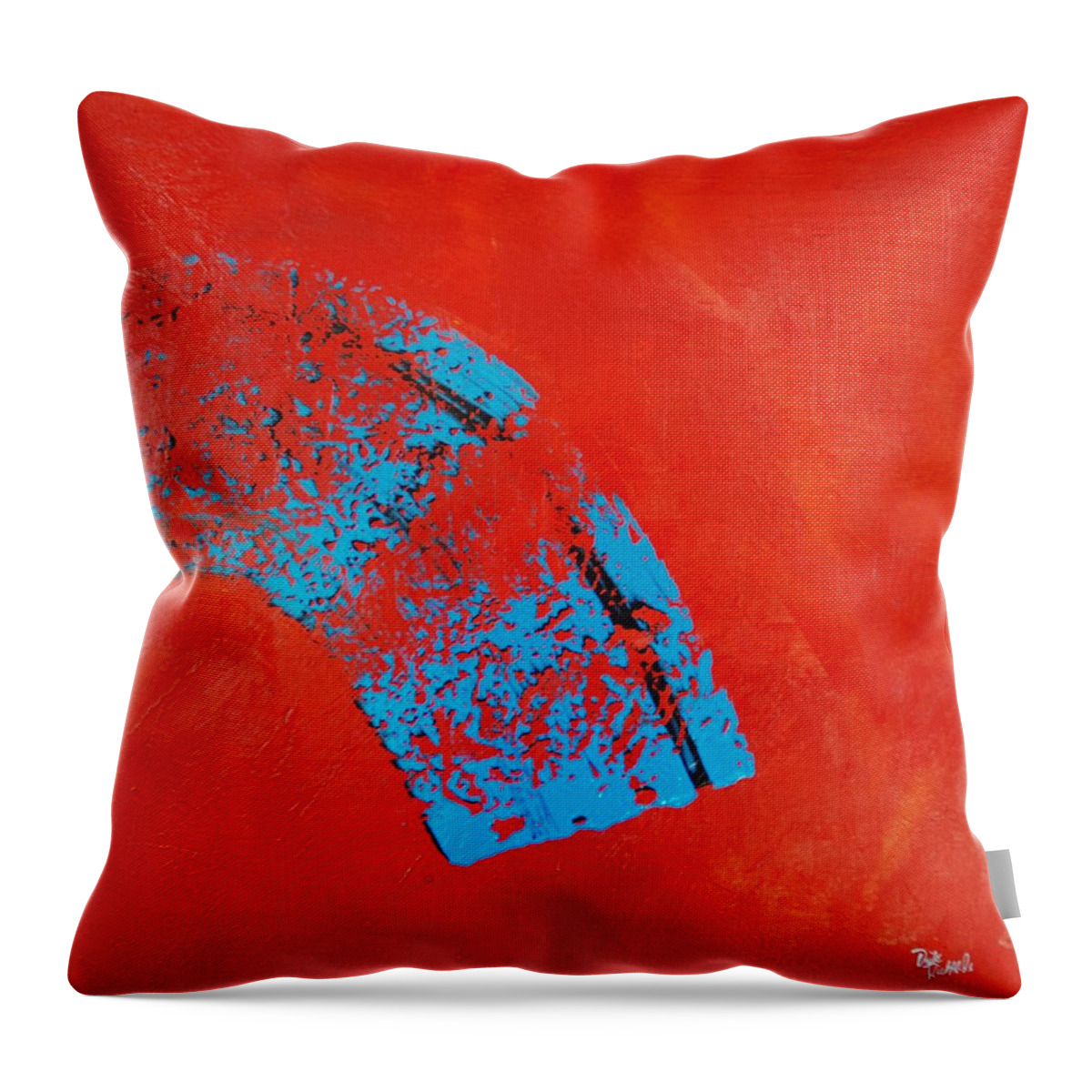 Abstract Throw Pillow featuring the painting Brazen by Dick Richards