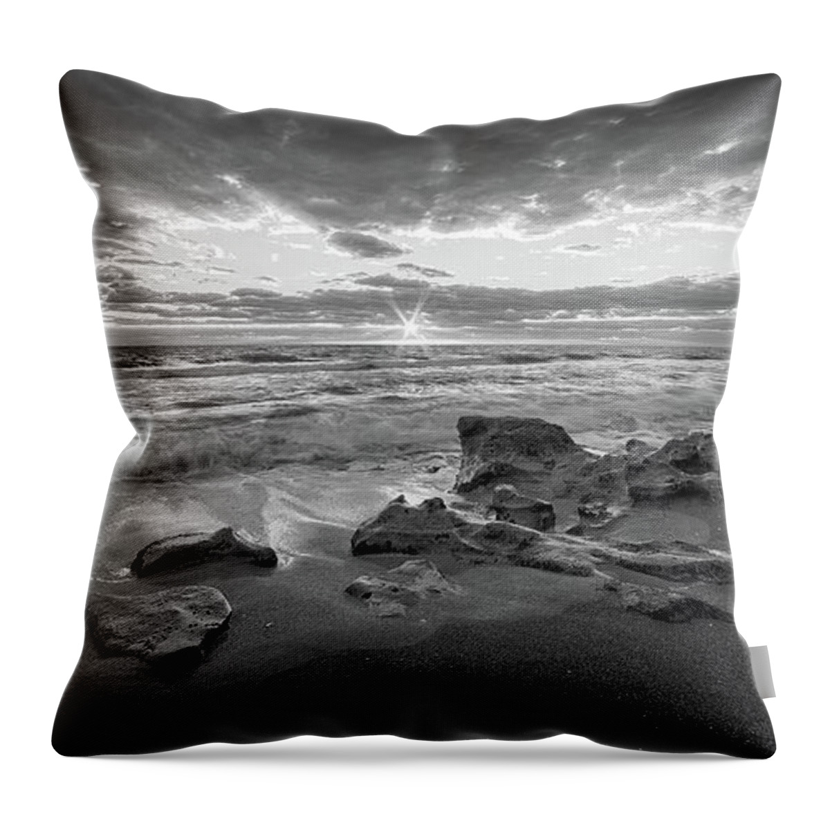Nature Throw Pillow featuring the photograph Breaking Storm Clouds II by Steve DaPonte