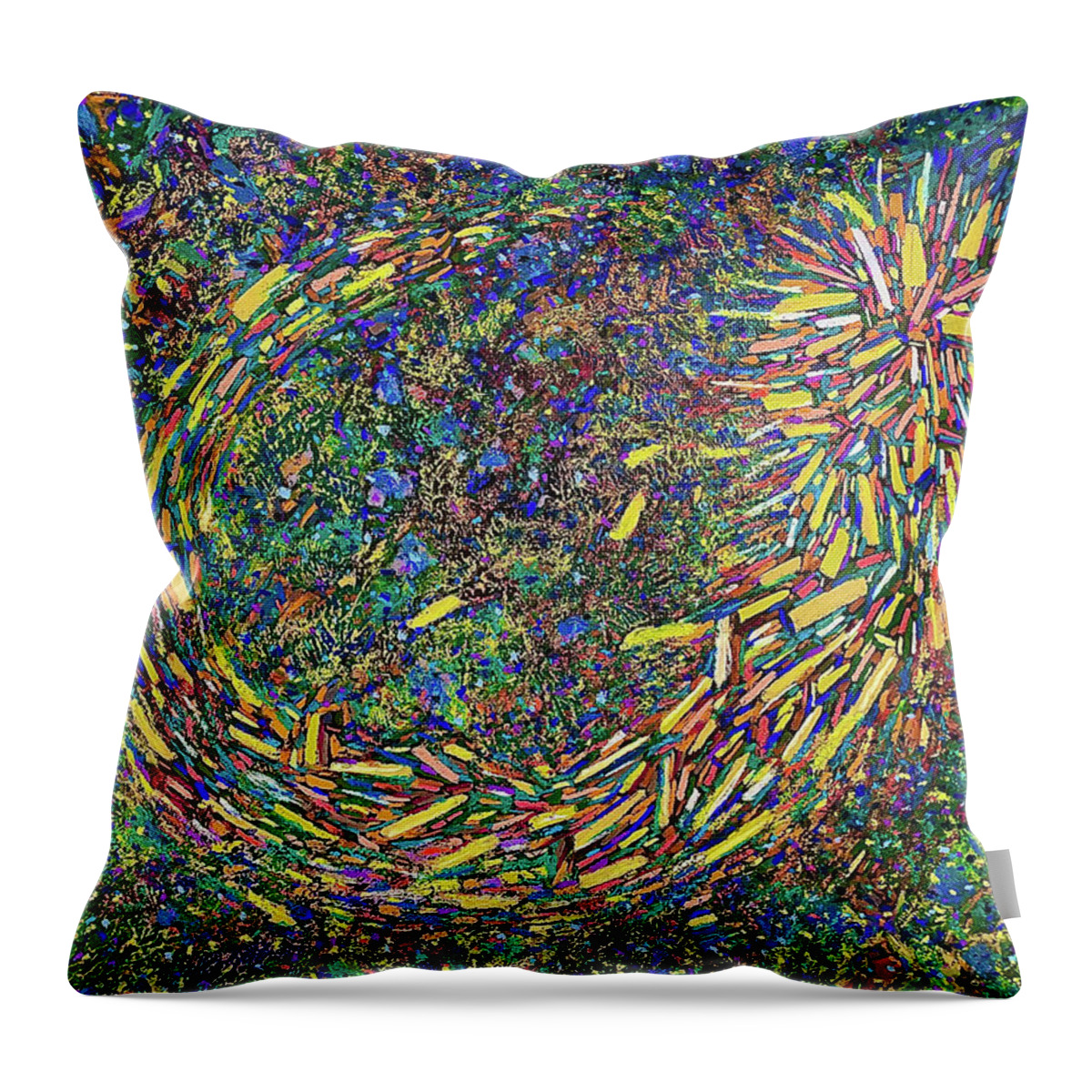  Throw Pillow featuring the painting Breathe In by Polly Castor