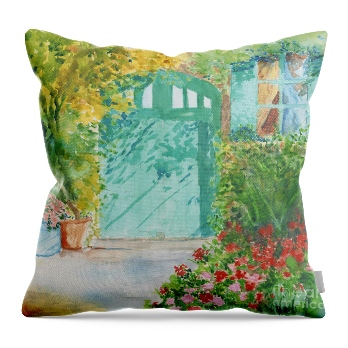 Water Throw Pillow featuring the painting Breeze by Loretta