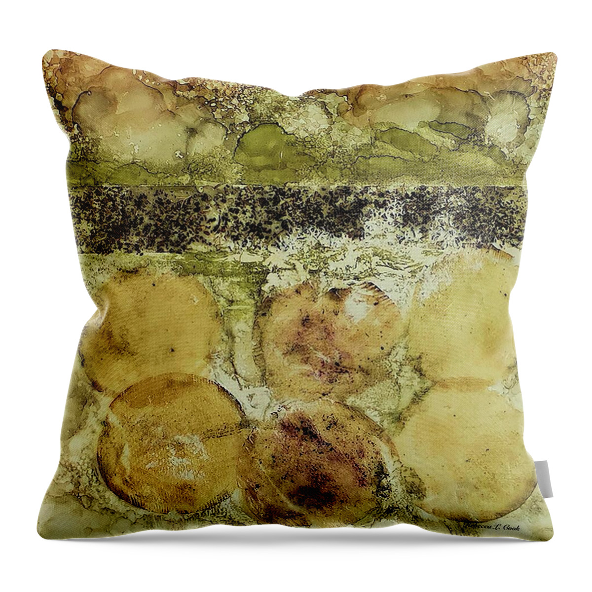 Breezes Blow Throw Pillow featuring the painting Breezes Blow by Bellesouth Studio
