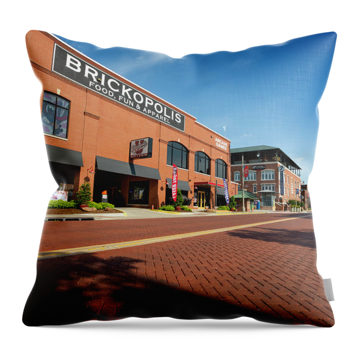 Oklahoma City Throw Pillow featuring the photograph Bricktown 22 by Ricky Barnard