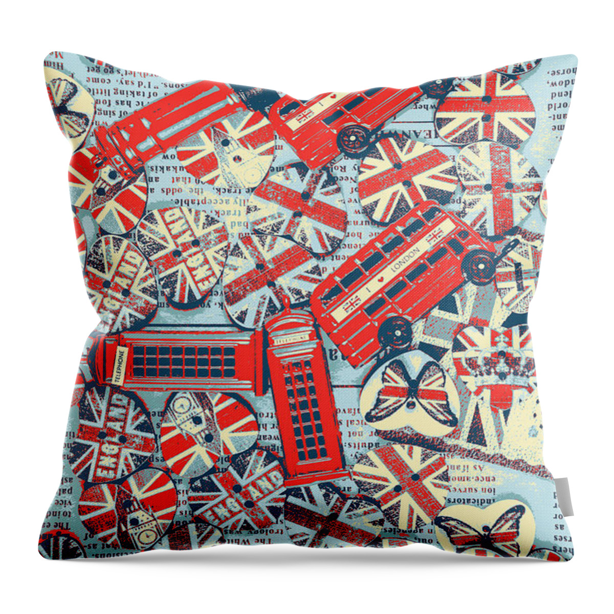 Britain Throw Pillow featuring the photograph British pop by Jorgo Photography