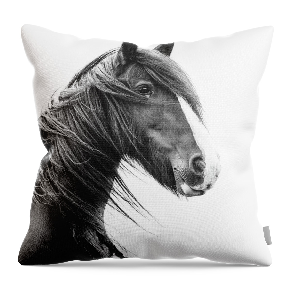 Horse Throw Pillow featuring the photograph Brodie II - Horse Art by Lisa Saint