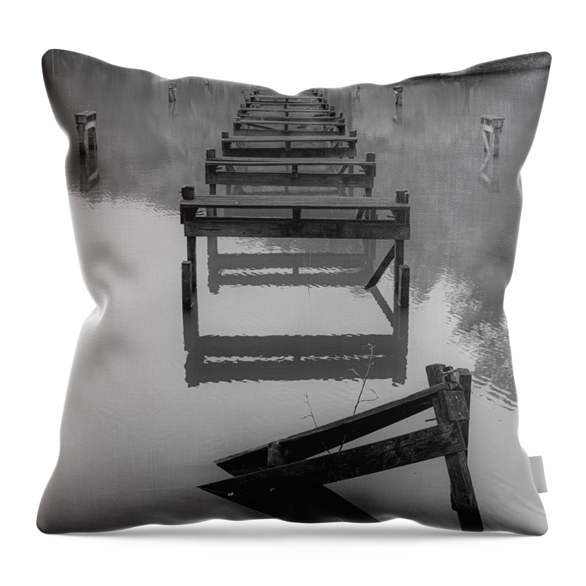 Landscape Throw Pillow featuring the photograph Broken down by Jamie Tyler