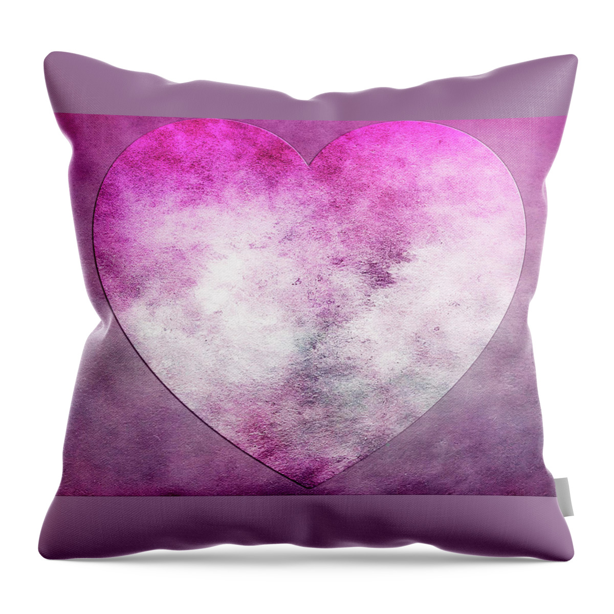 Heart Throw Pillow featuring the mixed media Bruised Heart by Moira Law