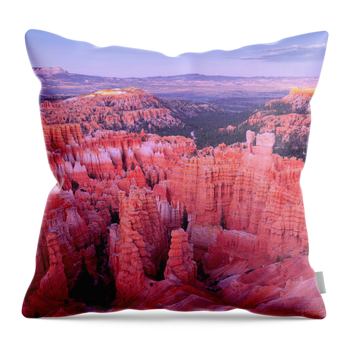 Sunrise Throw Pillow featuring the photograph Bryce Canyon overlook II by Giovanni Allievi