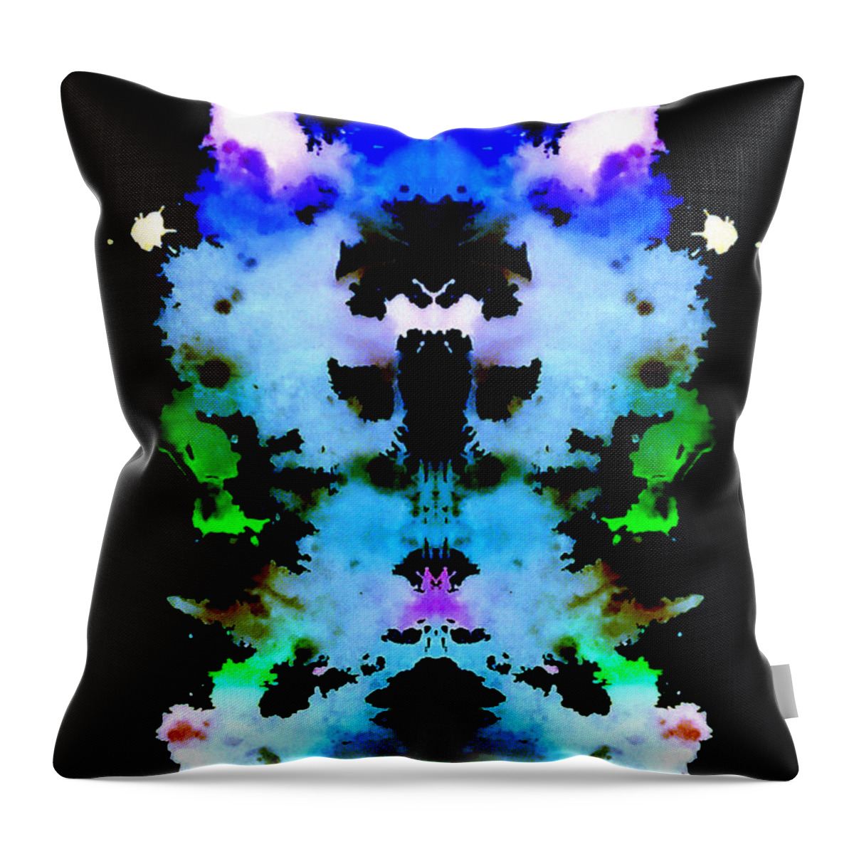 Abstract Throw Pillow featuring the painting Bubblegum Glory by Stephenie Zagorski