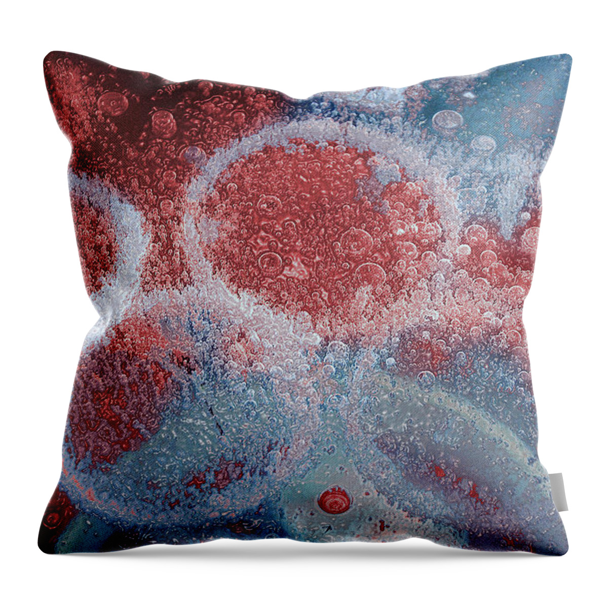 Bubbles Throw Pillow featuring the digital art Bubbles in Abstract by WAZgriffin Digital