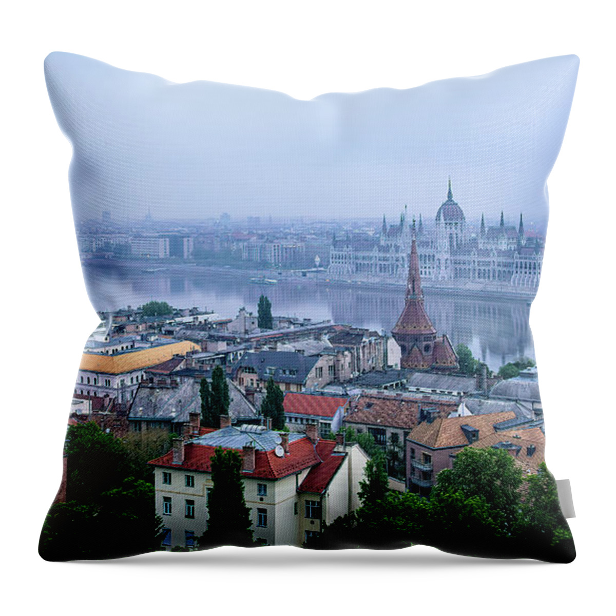 Architecture Throw Pillow featuring the digital art Budapest by Kevin McClish