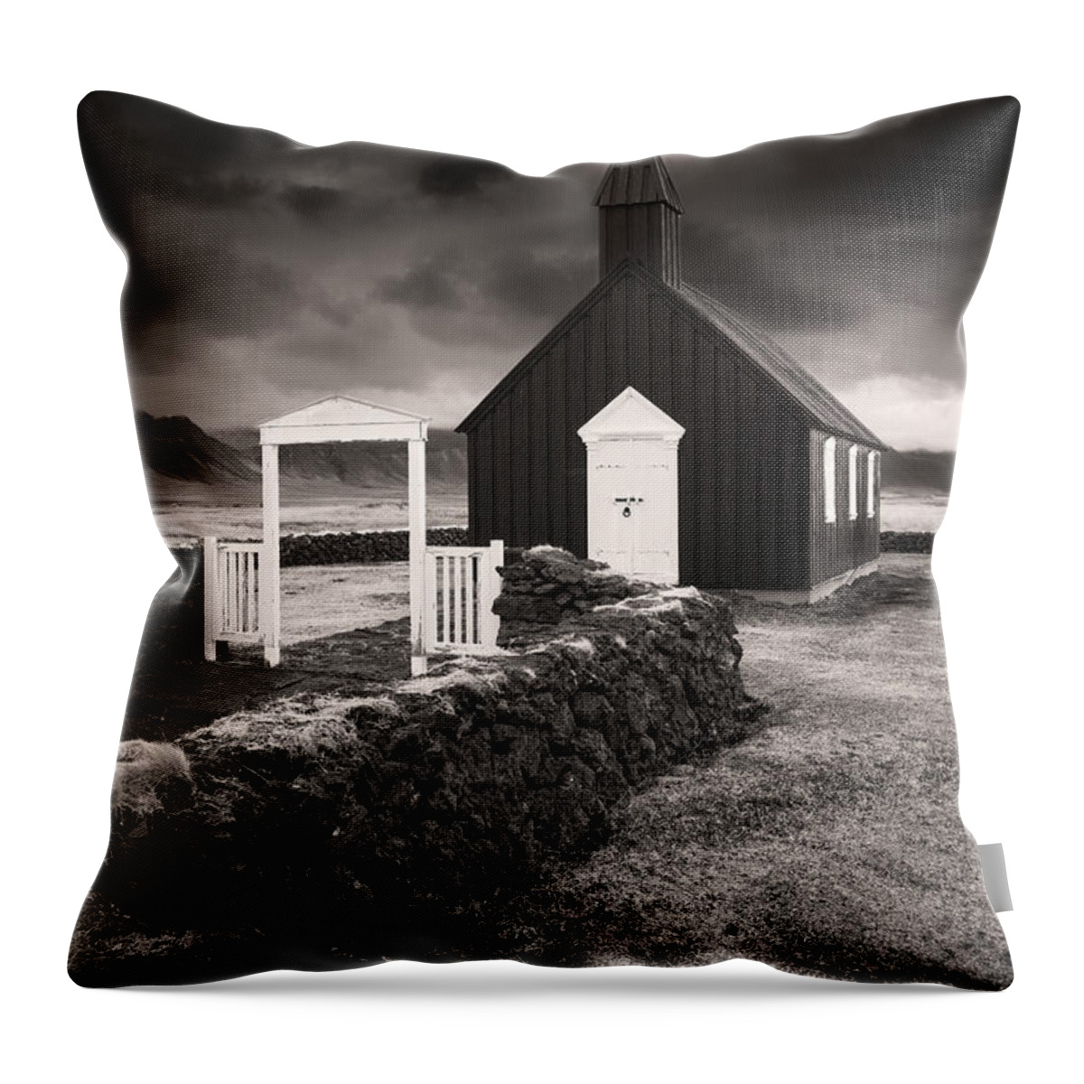 Budir Throw Pillow featuring the photograph Budir Church by Peter Boehringer
