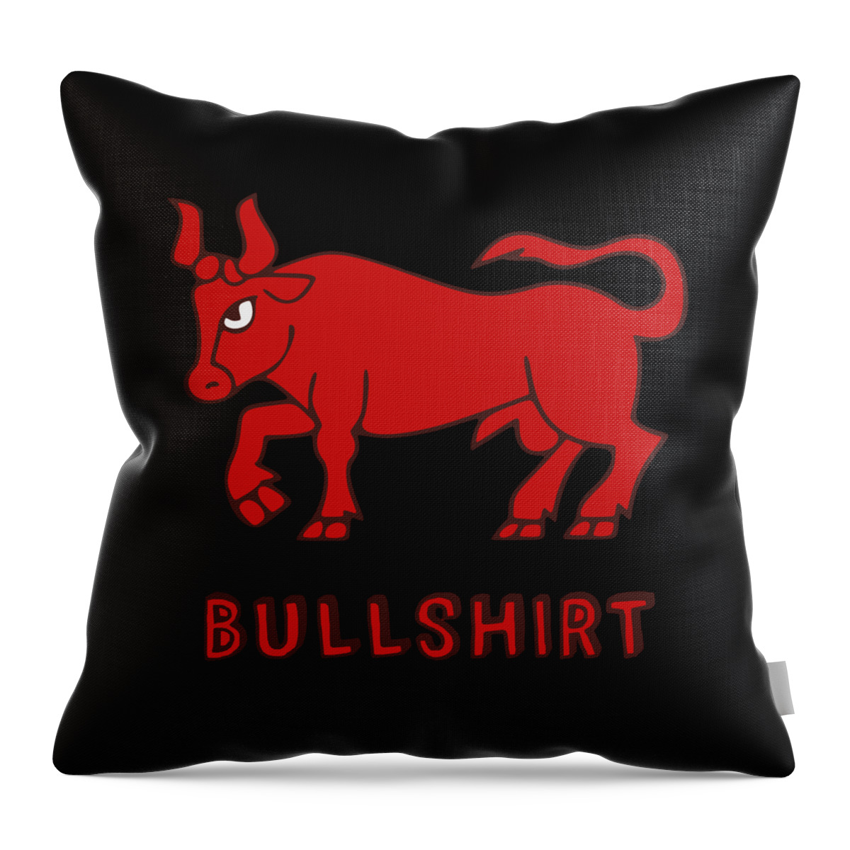Farmer Throw Pillow featuring the digital art Bullshirt by Flippin Sweet Gear