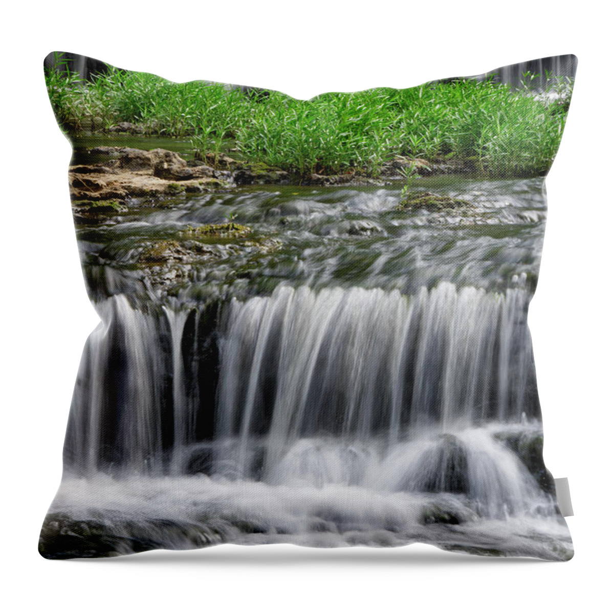 Burgess Falls State Park Throw Pillow featuring the photograph Burgess Falls 13 by Phil Perkins