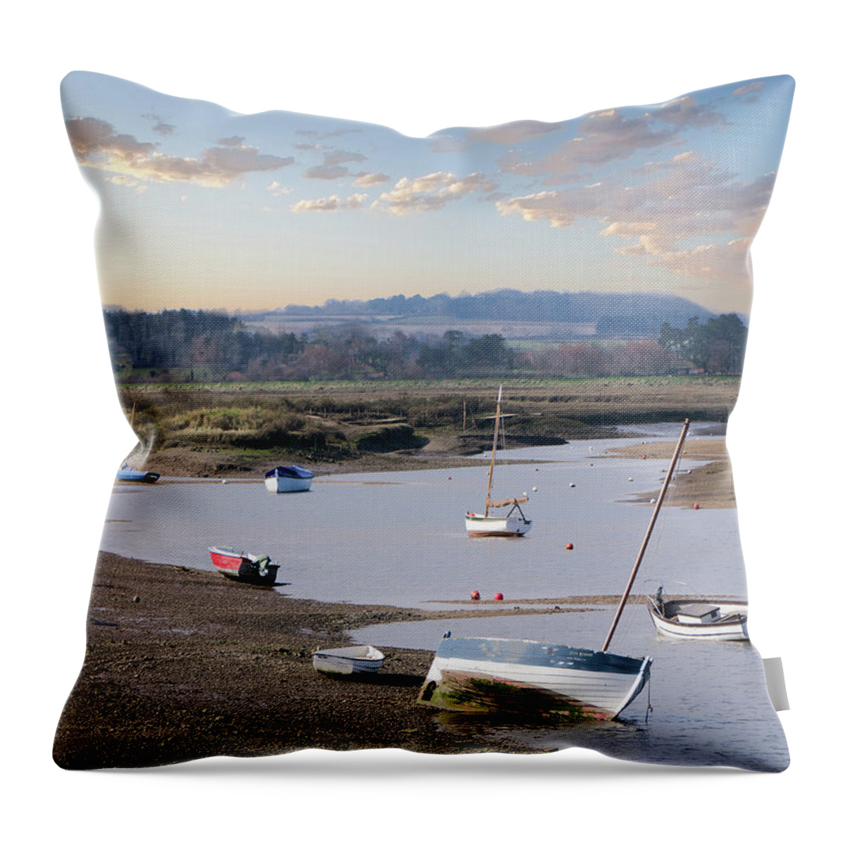 Burnham Overy Throw Pillow featuring the photograph Burnham Overy North Norfolk by John Hartley
