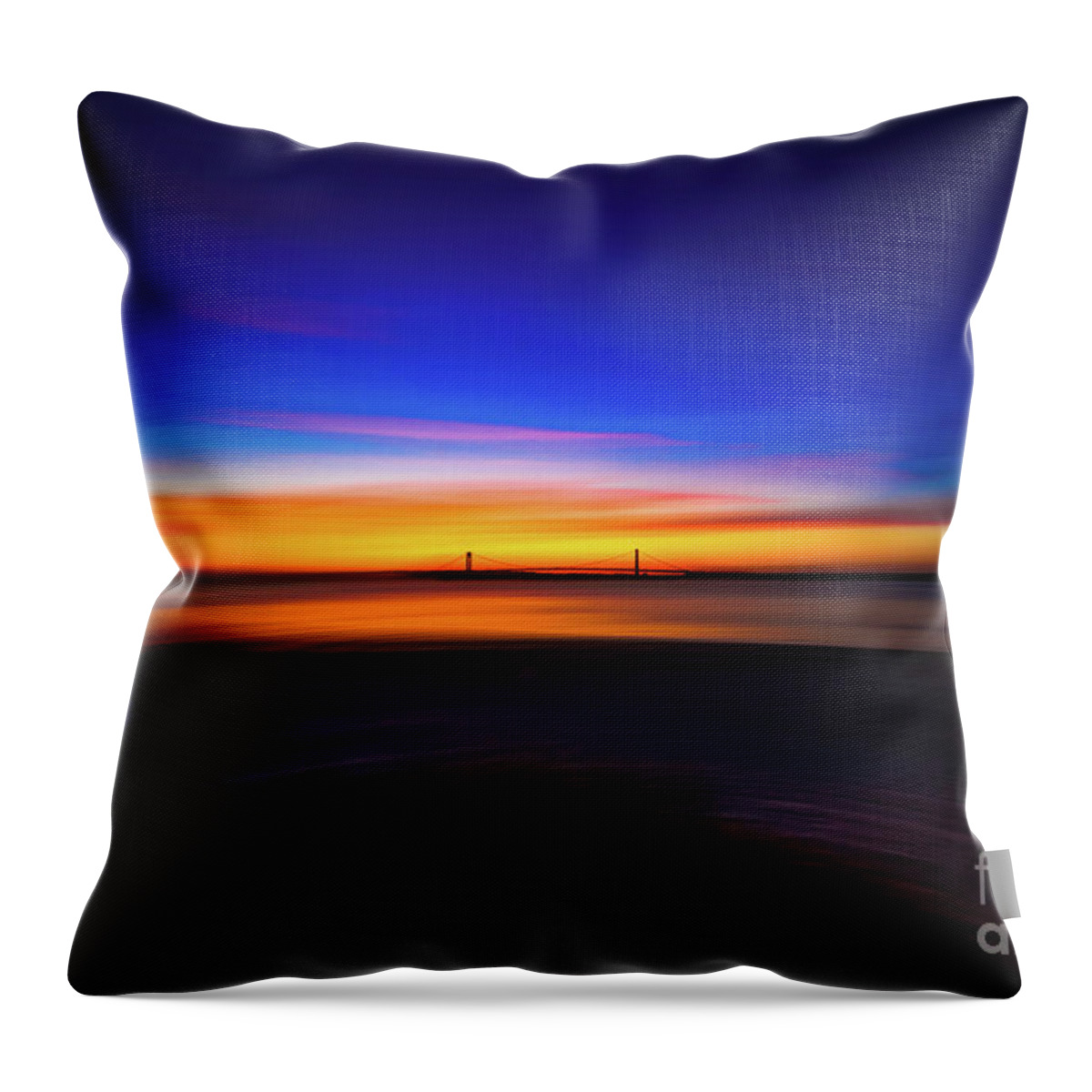2020 Throw Pillow featuring the mixed media Burning Bridge by Stef Ko