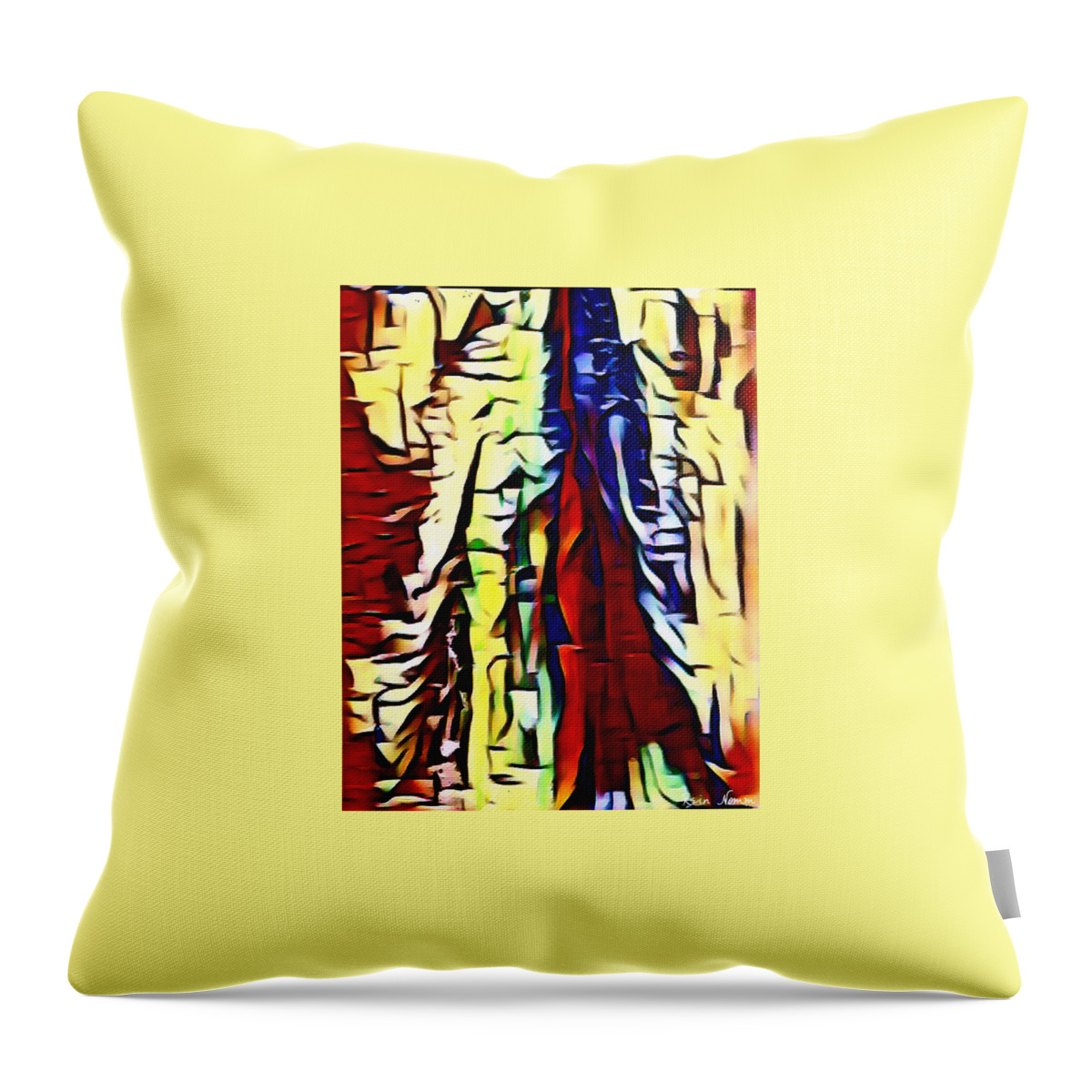  Throw Pillow featuring the digital art Burning the Future by Rein Nomm