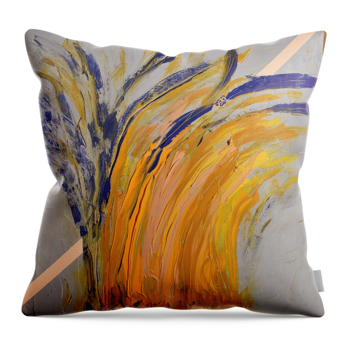 Colorado Throw Pillow featuring the painting Bursting by Pam O'Mara