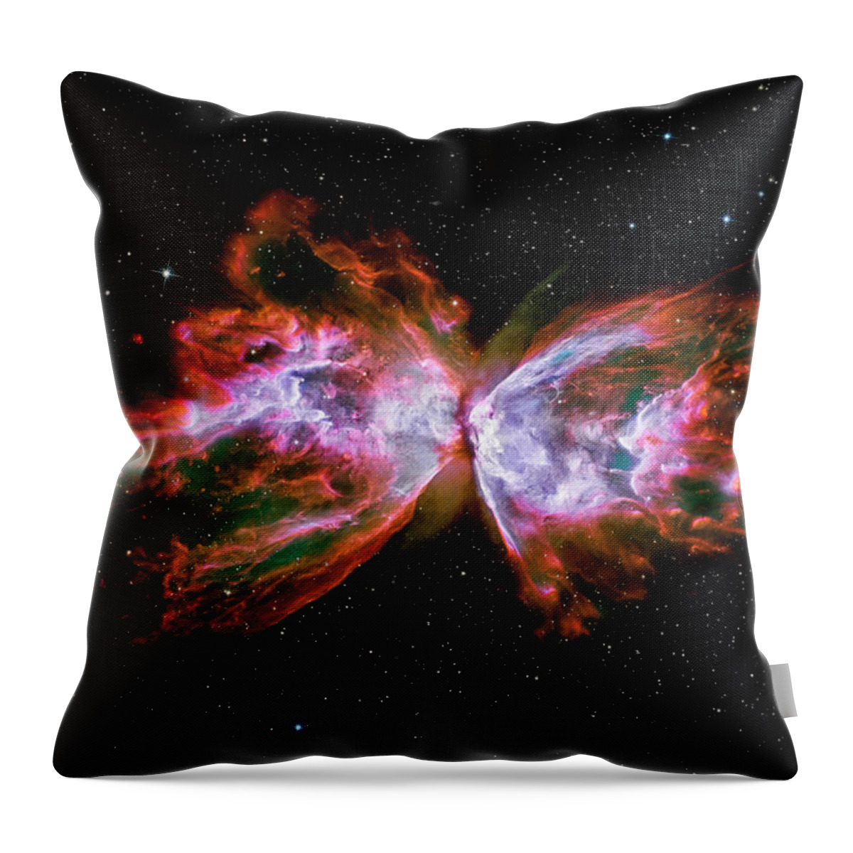 3scape Throw Pillow featuring the photograph Butterfly Nebula NGC6302 by Adam Romanowicz