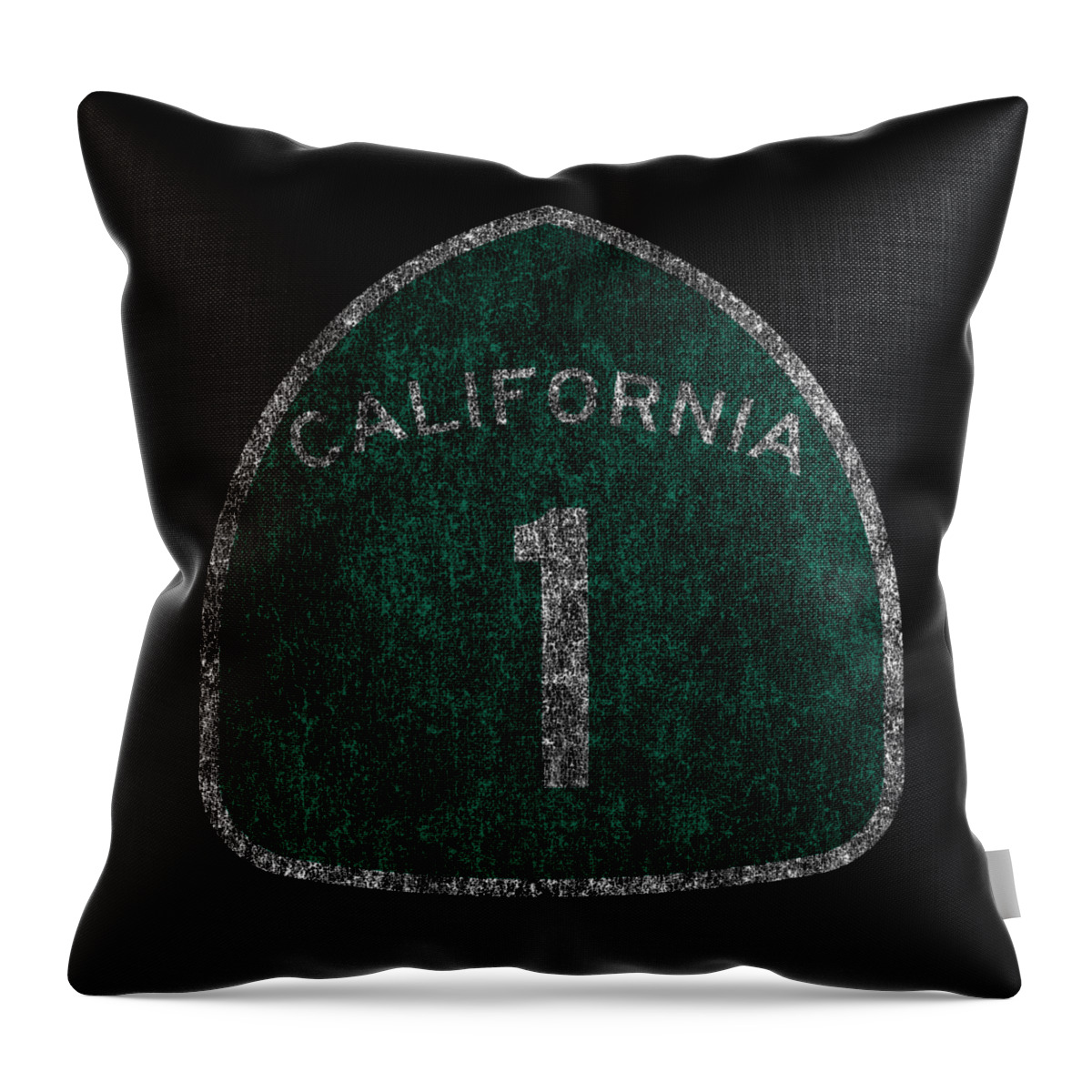 Funny Throw Pillow featuring the digital art California 1 Pacific Coast Highway by Flippin Sweet Gear