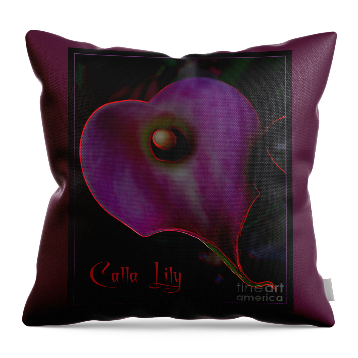 Lily Throw Pillow featuring the photograph Calla Lily on Black by Jodie Marie Anne Richardson Traugott     aka jm-ART